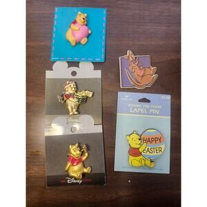 Lot of 5 Winnie the Pooh pin DIsney pin brooch